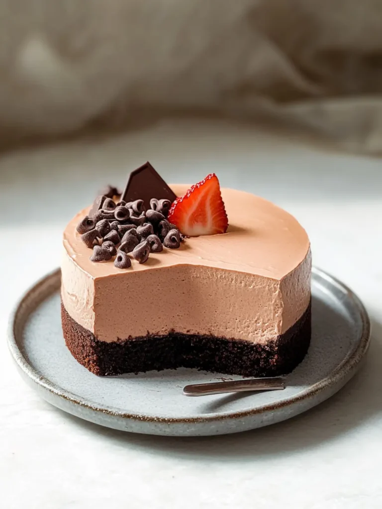 Decadent Milk Chocolate Mousse Cake with a Coffee Kick