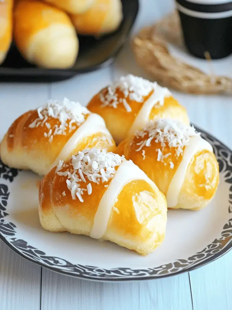 Delicious Coconut Buns with Milky Sweet Coconut Filling Recipe