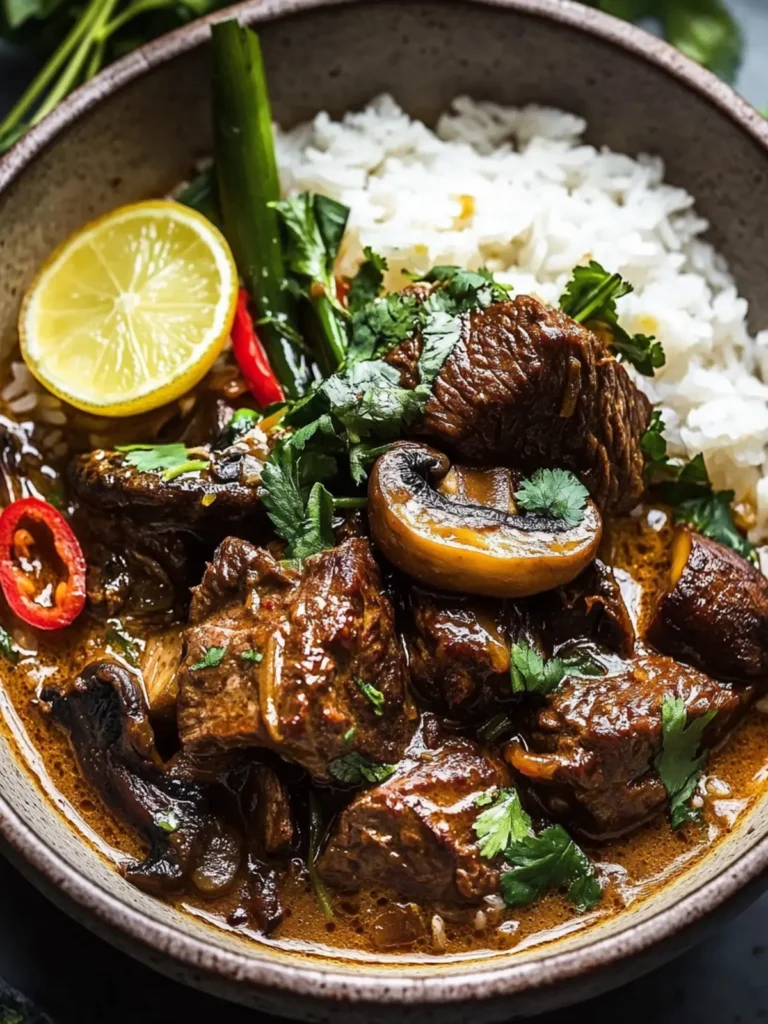 Lemongrass Coconut Braised Beef with Mushrooms: A Comfort Classic